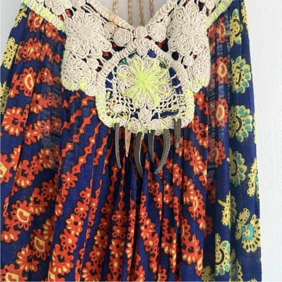 Free People Fireceacker Long Tank/Mini Dress Large Boho Festival Beach Coverup - Picture 10 of 10